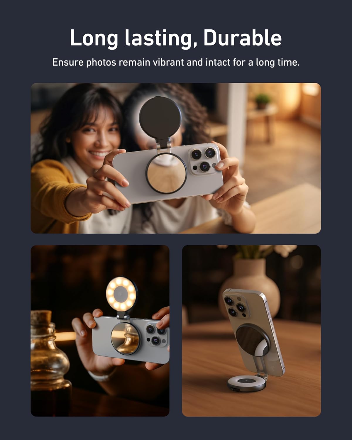 3-in-1 Magnetic Beauty Selfie Light for Phones
