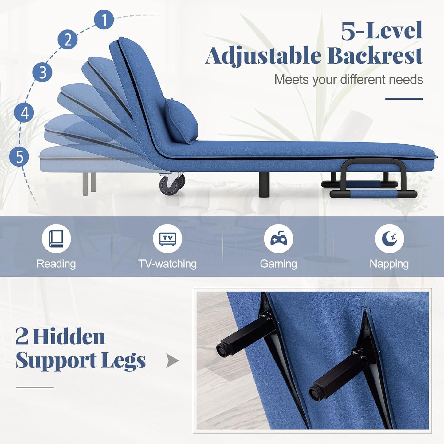 Moccha Folding Convertible Sofa Bed