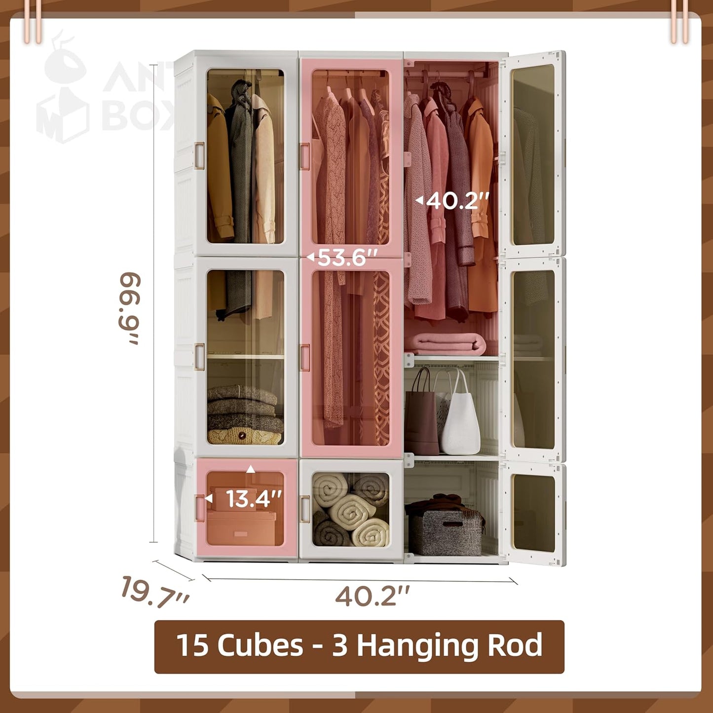 ANTBOX Portable Wardrobe Closet Storage