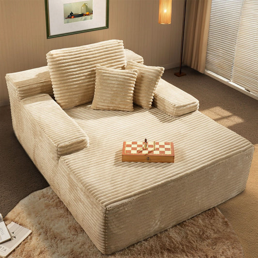 Plush Velvet Chaise Lounge Sofa Bed