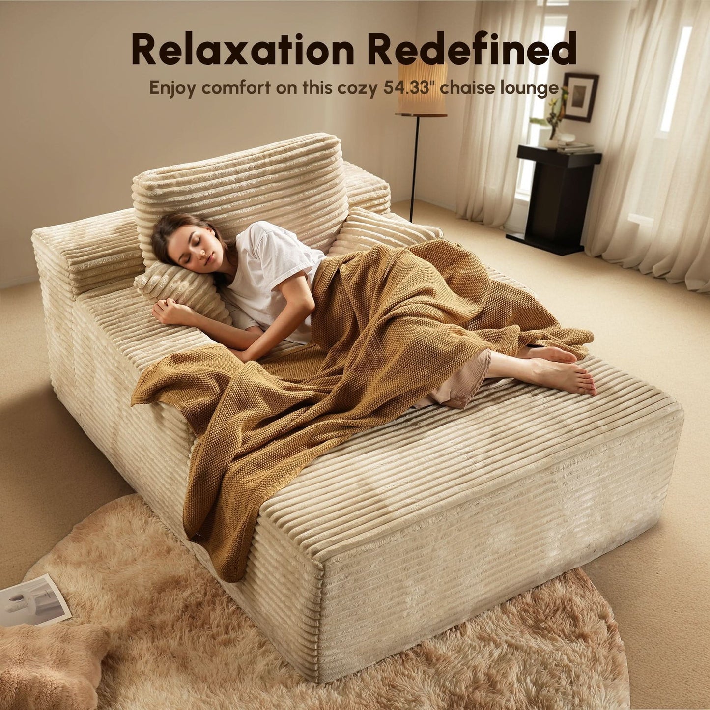 Plush Velvet Chaise Lounge Sofa Bed