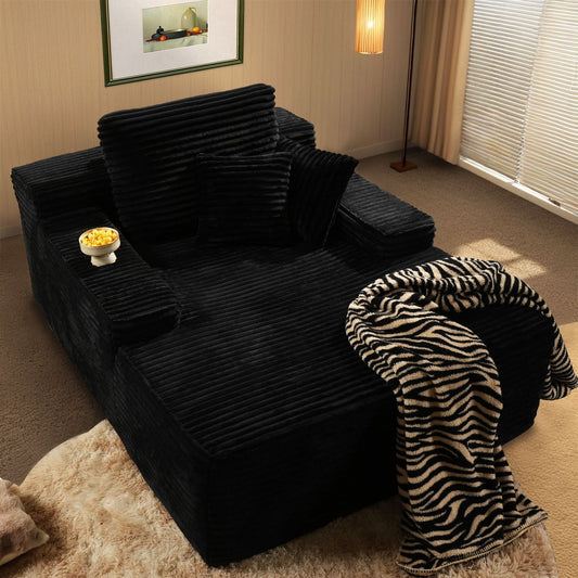 Plush Velvet Chaise Lounge Sofa Bed