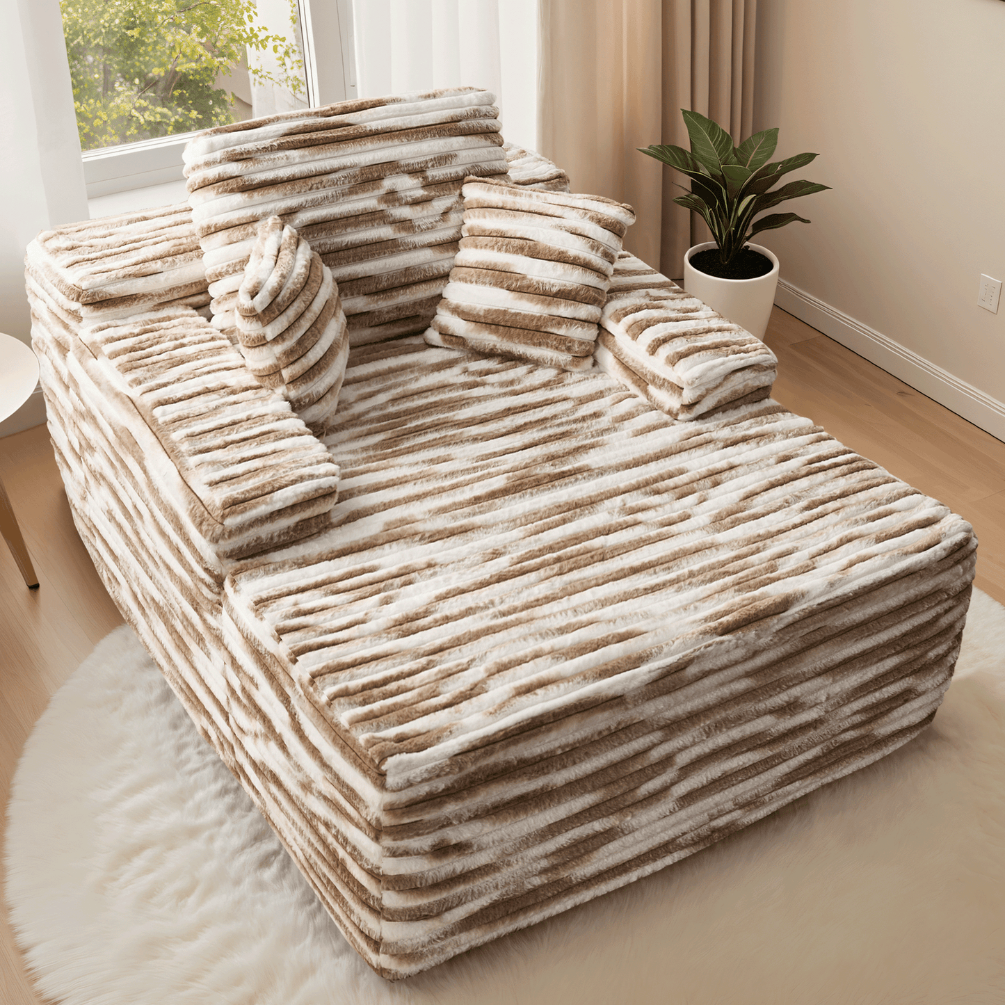 Plush Velvet Chaise Lounge Sofa Bed